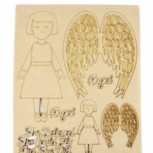 Angel MDF Embellishments