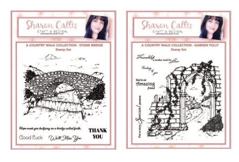 Sharon Callis Crafts - Stone Bridge  & Garden Folly Clear Stamps