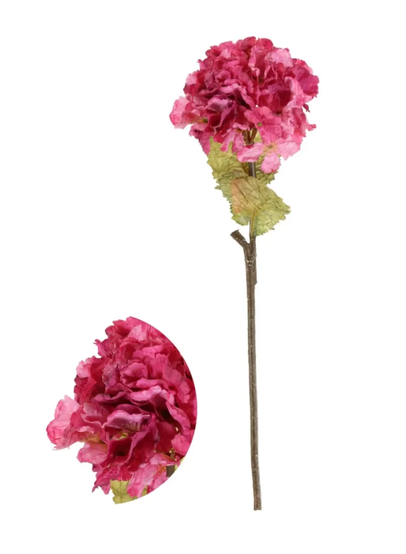 106860 Dried Touch Ruffled Hydrangea - Colour Hot Pink