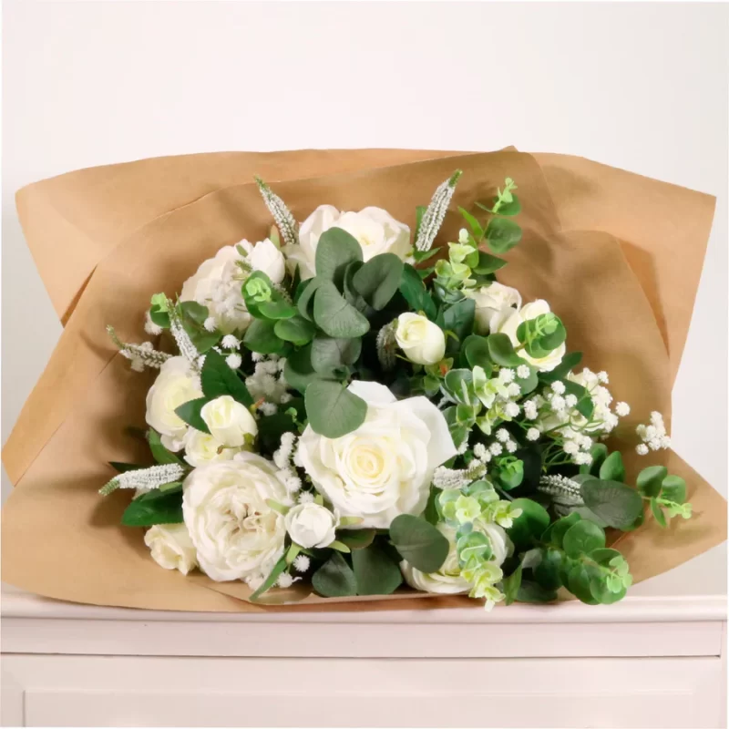 301325 Large Luxury Bouquet - Mixed White and Cream - Image 2