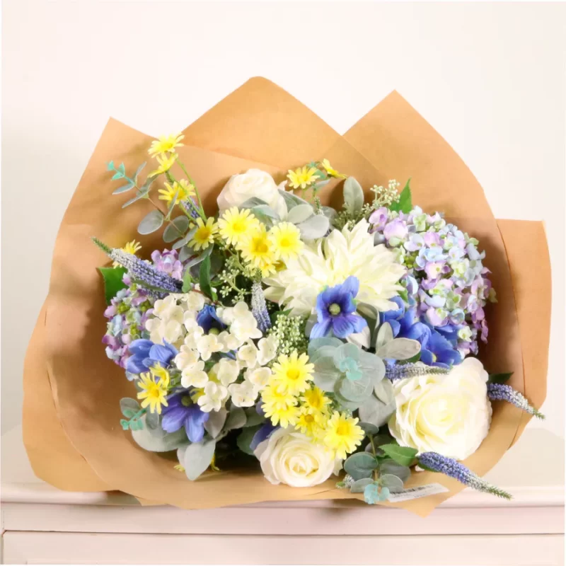 308324 Large Luxury Bouquet - Colour Mixed Blue, Yellow and Cream - Image 2